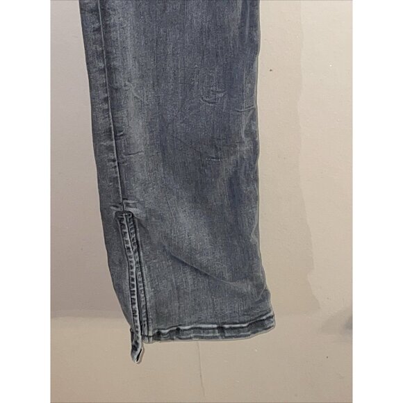 Zara Skinny Gray Jeans Stretch Ankle Slit No Flaws 90% Eco Grown Cotto Wms Sz 4 - Picture 3 of 10